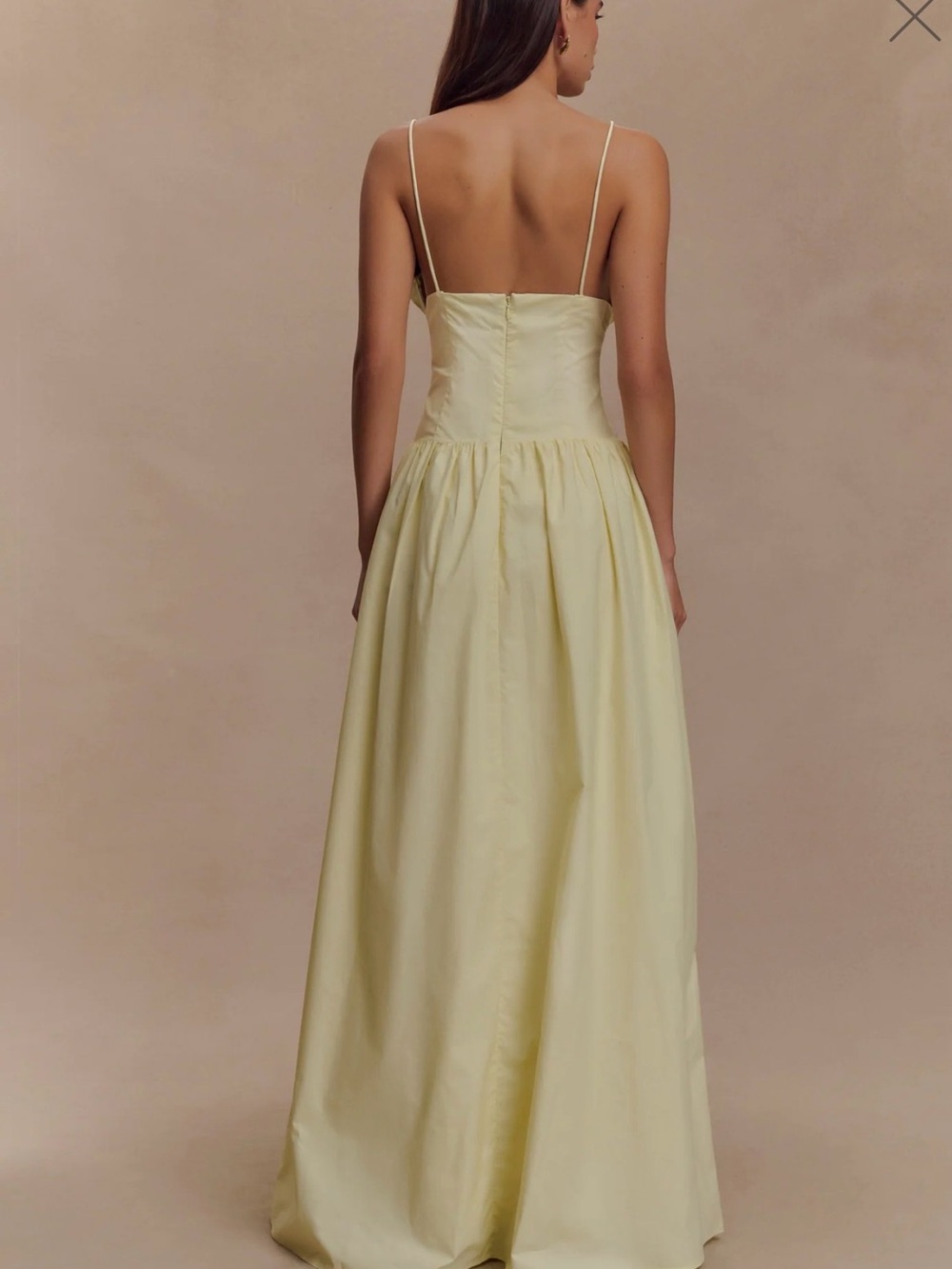 Meshki Pale Yellow Ruffle-Bust Maxi Dress - Picture 4 of 8